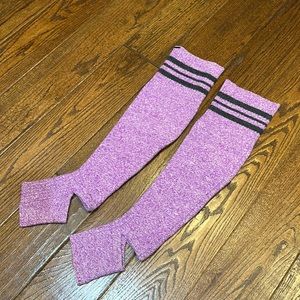 Lululemon wool blend leg warmers, OS - purple and grey. Fuzzy and warm!